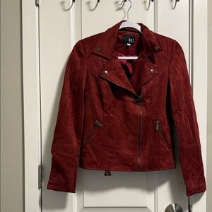 Kut from the Kloth Women's Burgundy Leather Jacket